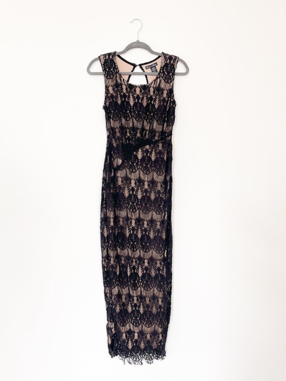 Rachel and Chloe Black Lace Maxi Dress